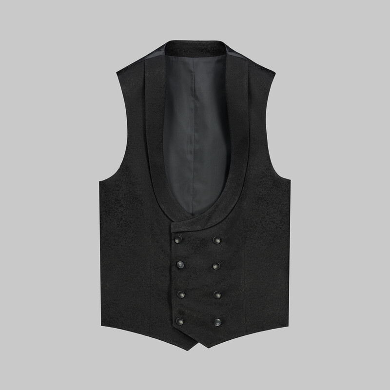 Happy Carlo Yelek Papyon Takım Slim Fit Siyah Smokin - INTERVIEW