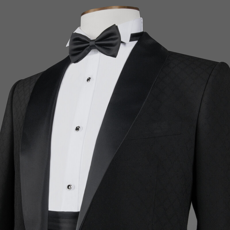 Happy Kuşak Papyon Takım Siyah Slim Fit Smokin - INTERVIEW