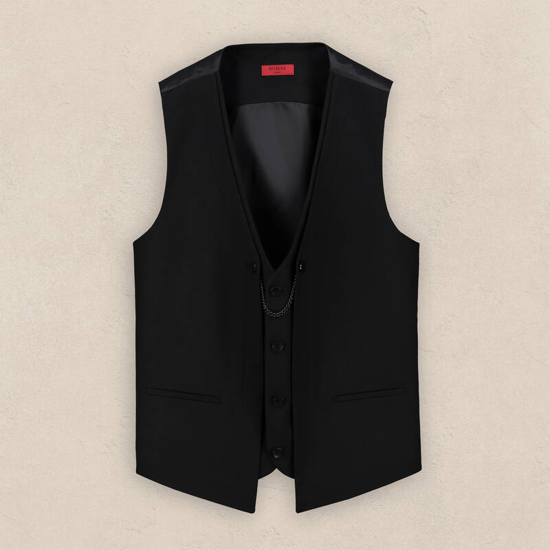 Happy Night Bob Papyon Yelek Takım Slim Fit Siyah Smokin - 4