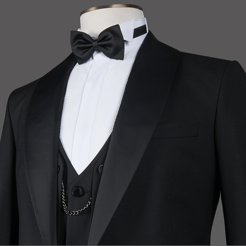 Happy Yelek Papyon Siyah Slim Fit Smokin Takım - INTERVIEW