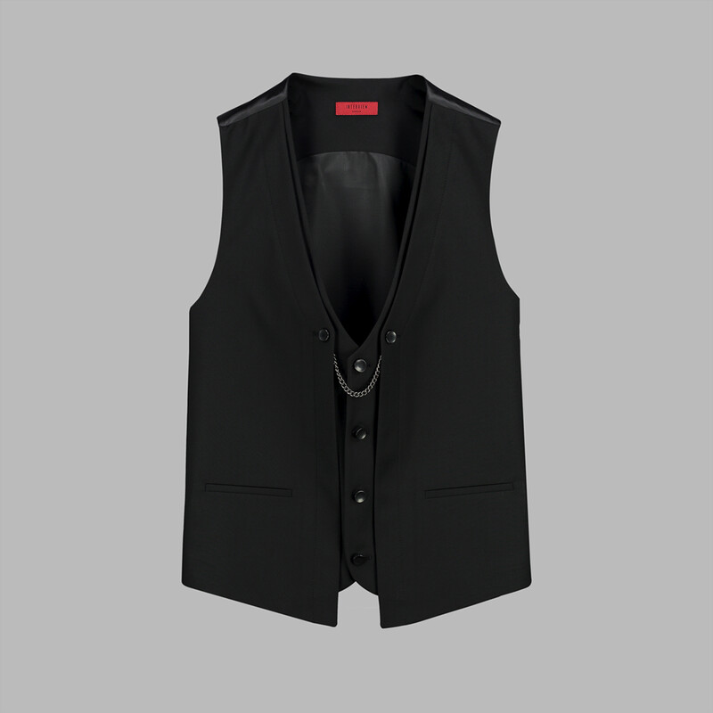 Happy Yelek Papyon Siyah Slim Fit Smokin Takım - INTERVIEW