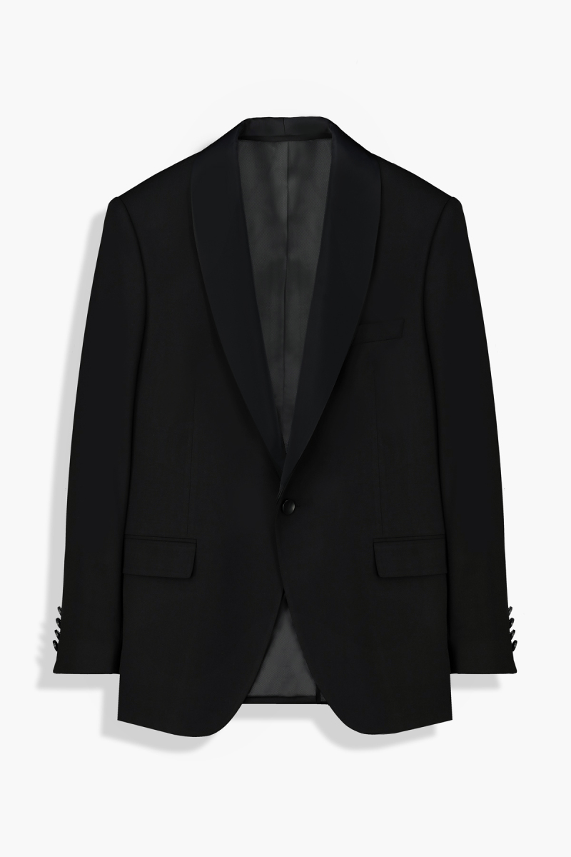 Happy Night Slim Fit Kuşak Papyon Mendil Takım Siyah Smokin - 3