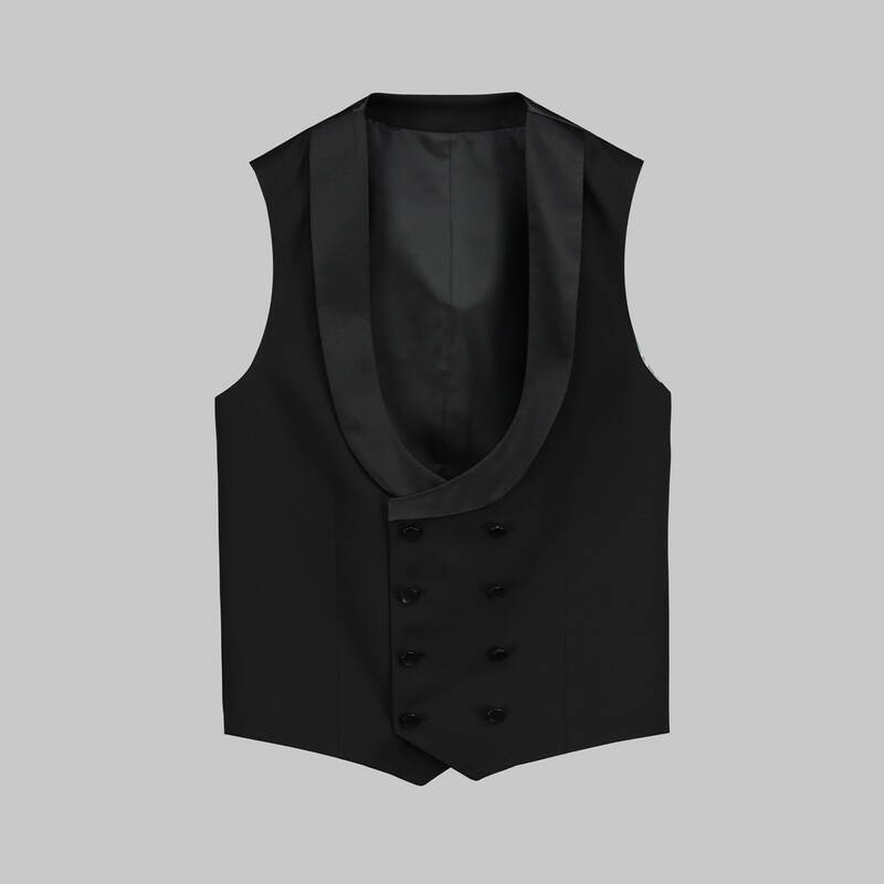 Happy Night Yelek Papyon Takım Siyah Slim Fit Smokin - 10