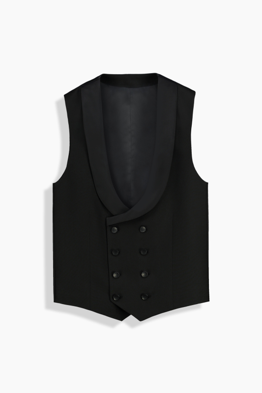 Happy Slim Fit Yelekli Siyah Takım Smokin - INTERVIEW