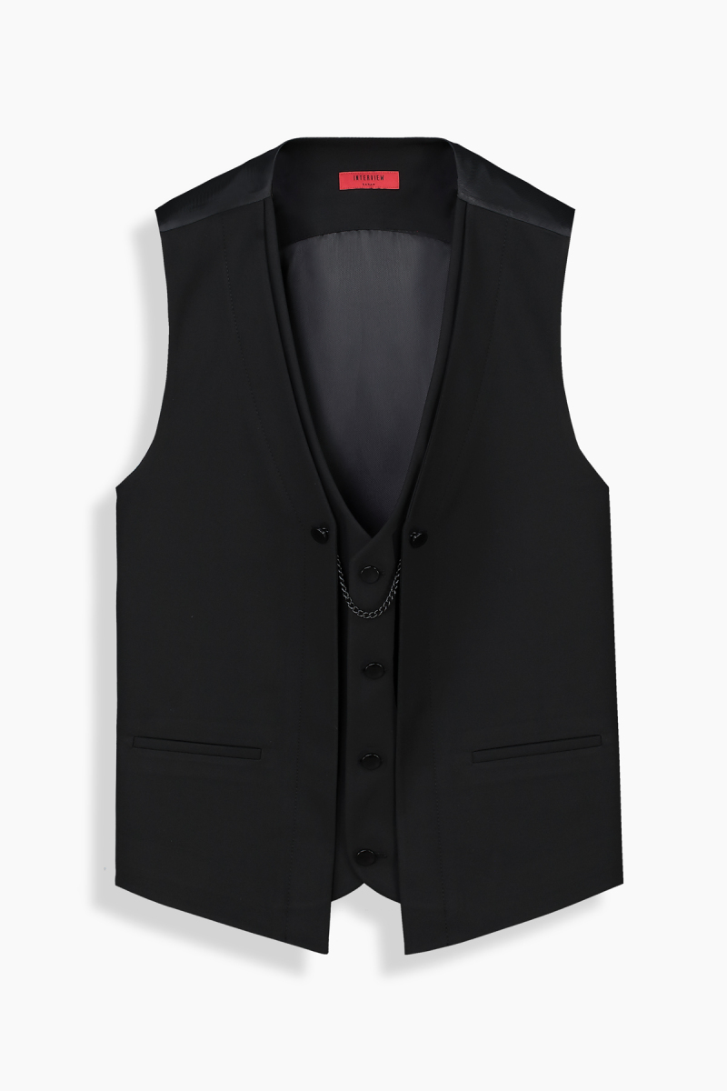 Happy Slim Fit Yelekli Siyah Smokin - 5