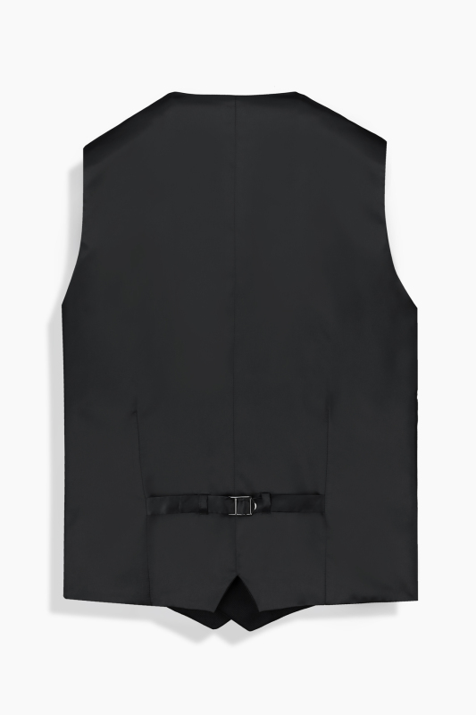 Happy Slim Fit Yelekli Takım Siyah Smokin - INTERVIEW