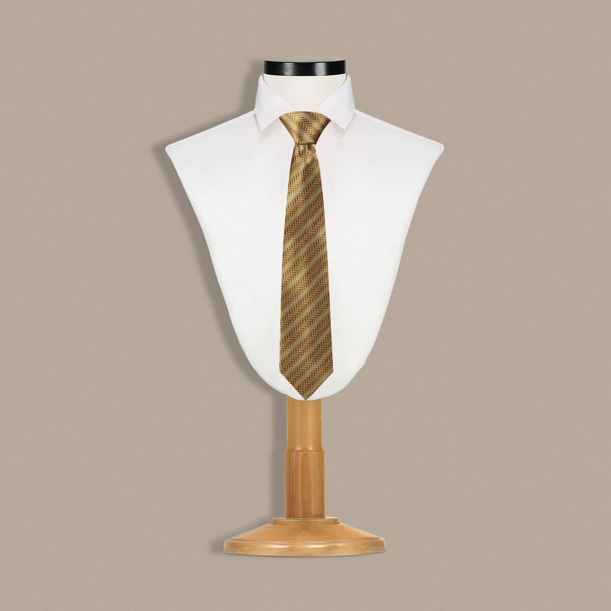 Hardal Renk Desenli Kravat C161 - 1