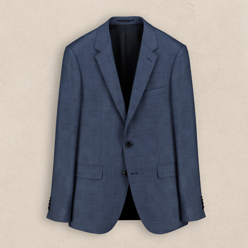 Hardwin Slim Fit Koyu Mavi Yeni Yün Takım Elbise 