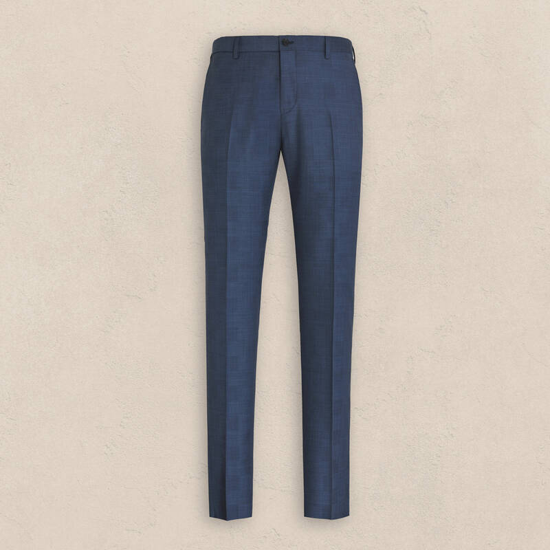 Hardwin Slim Fit Koyu Mavi Yeni Yün Takım Elbise - 5