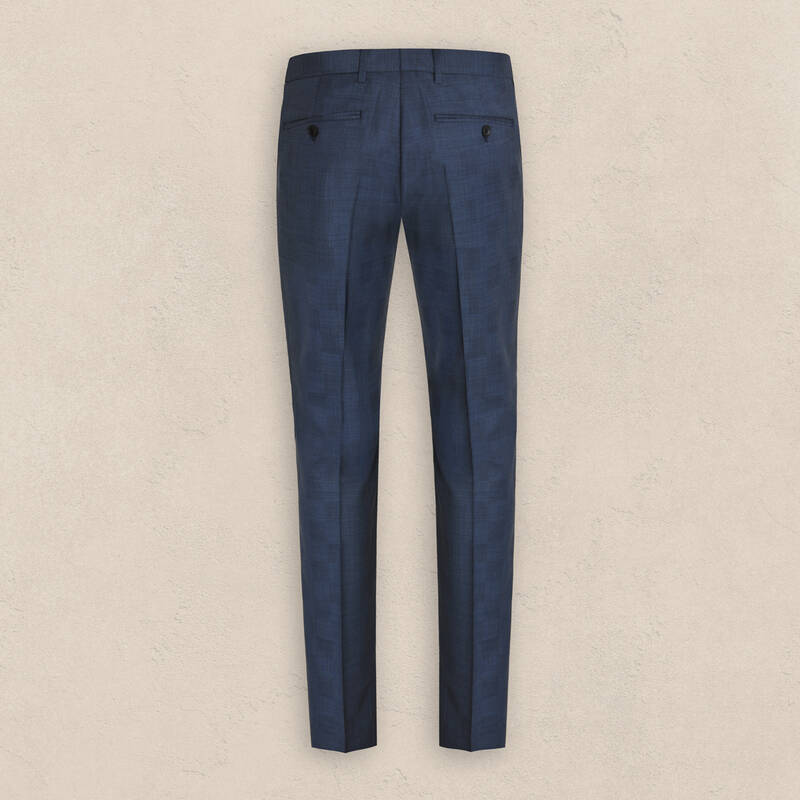 Hardwin Slim Fit Koyu Mavi Yeni Yün Takım Elbise - 6