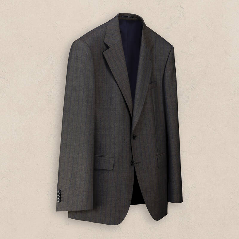 Hartley Ivalo Regular Fit Çizgili Koyu Kahverengi Takım Elbise - 2