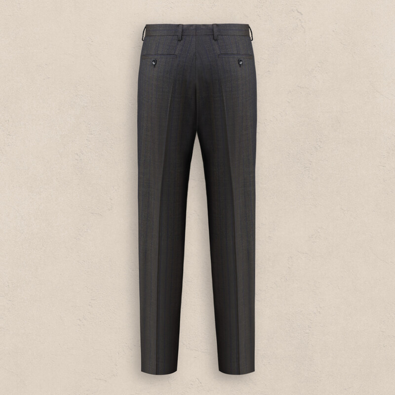 Hartley Ivalo Regular Fit Çizgili Koyu Kahverengi Takım Elbise - SARAR