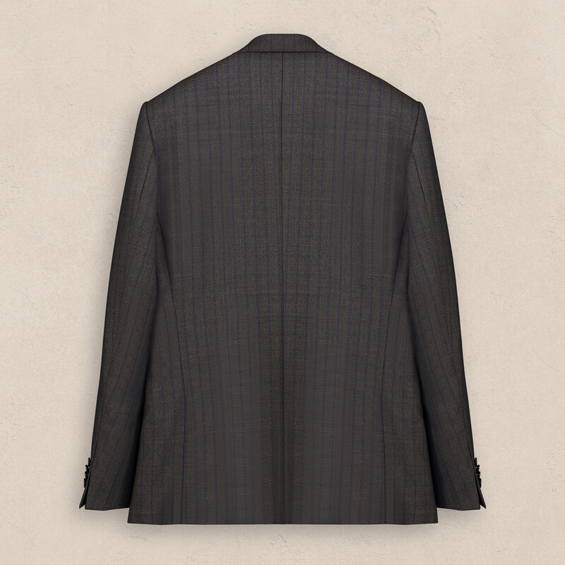 Hartley Ivalo Regular Fit Çizgili Koyu Kahverengi Takım Elbise - SARAR