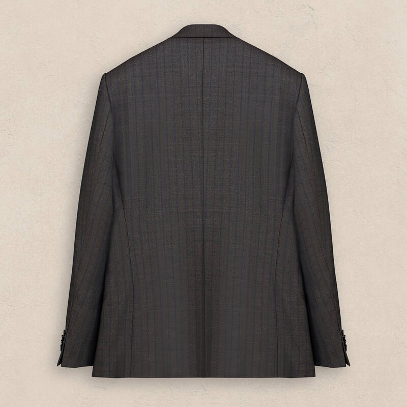 Hartley Ivalo Regular Fit Çizgili Koyu Kahverengi Takım Elbise - 3