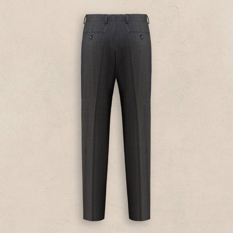 Hartley Ivalo Regular Fit Çizgili Koyu Kahverengi Takım Elbise - 5