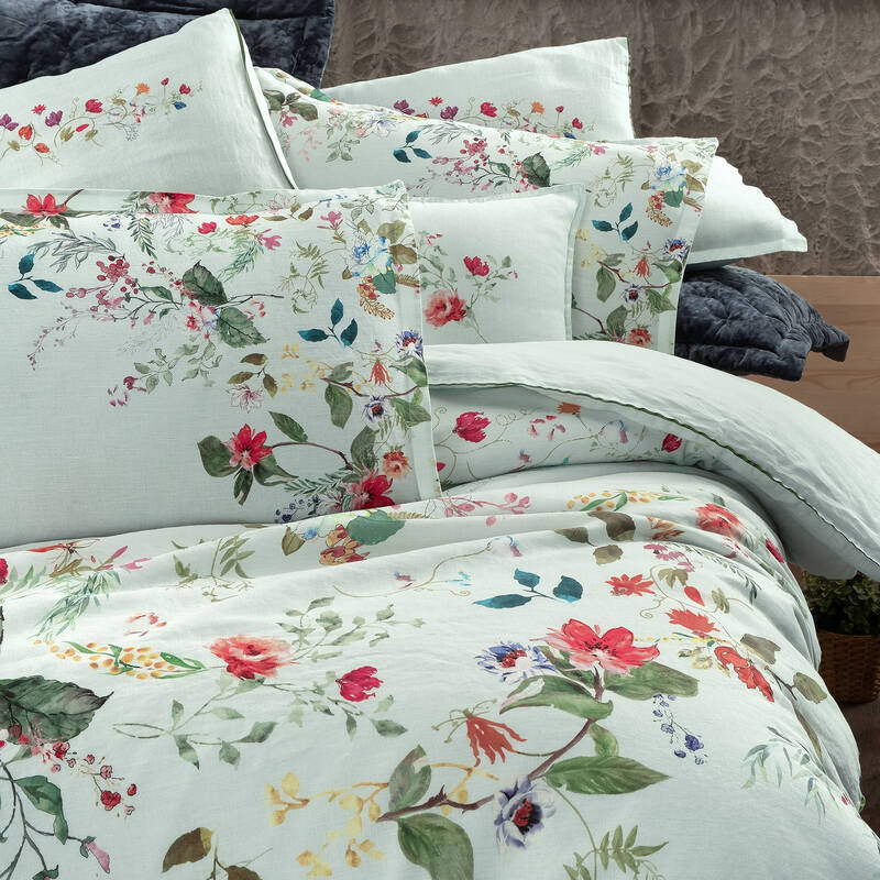 Hemera Keten Nevresim Takımı Çift Kişilik Yeşil - 3