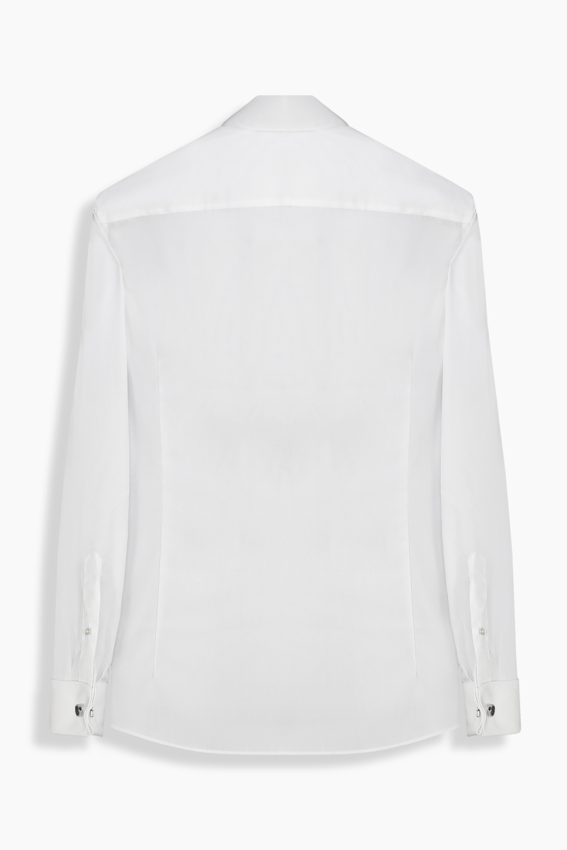 Hls Geniş Manşet Beyaz Smokin Gömlek - 2