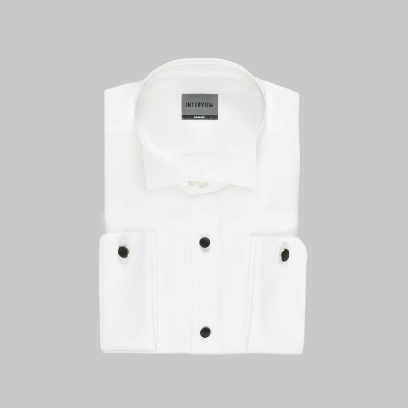 Hls Geniş Manşet Beyaz Gömlek - INTERVIEW