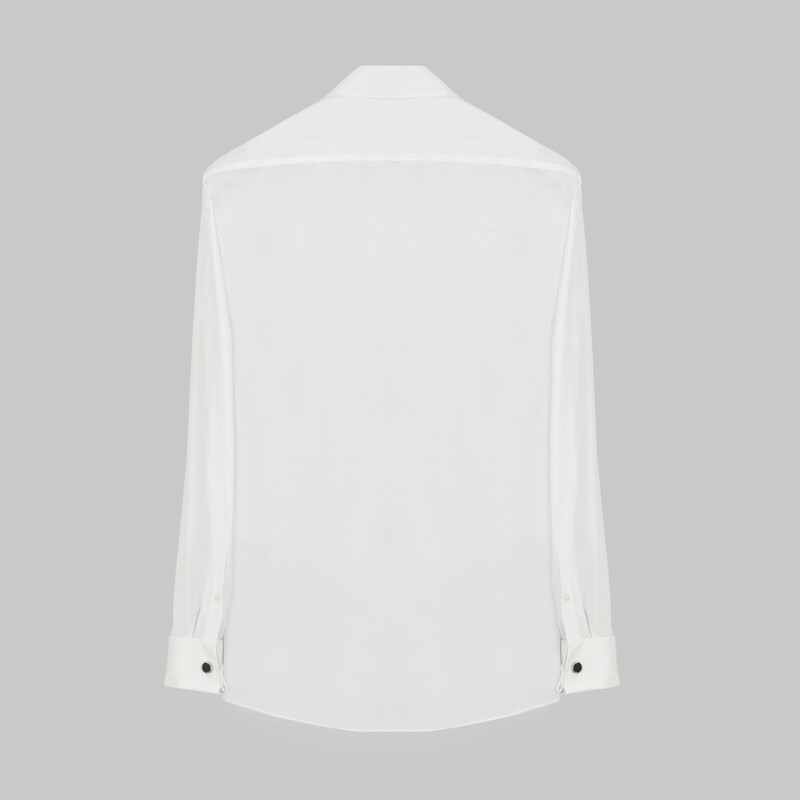 Hls Geniş Manşet Beyaz Gömlek - INTERVIEW