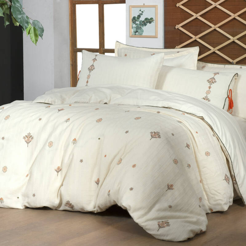 İdil Nevresim Takımı King Size Ekru - 3