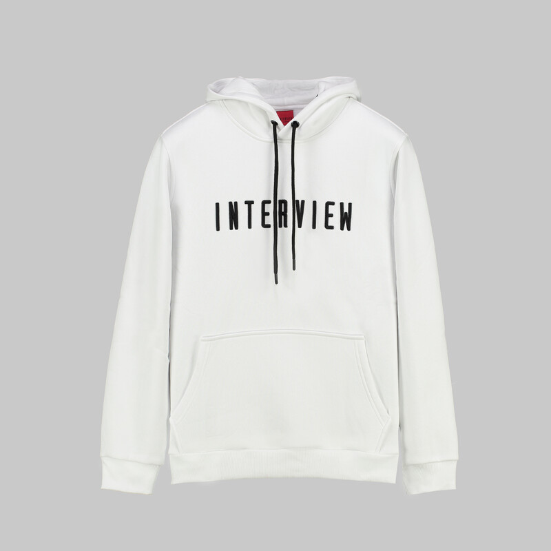 Kapüşonlu Beyaz Sweatshirt 