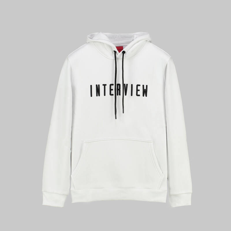 Kapüşonlu Beyaz Sweatshirt - 1
