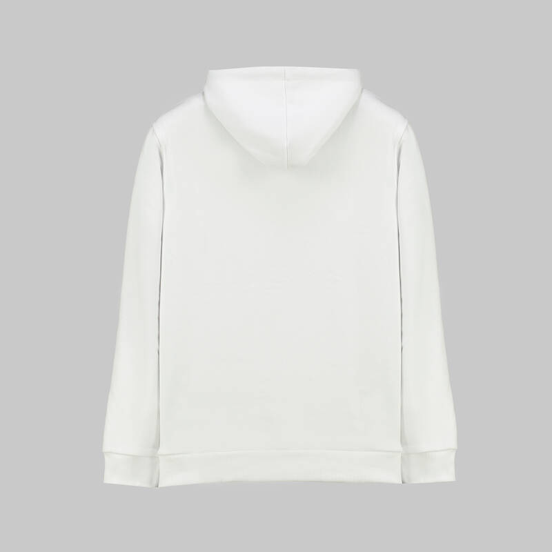 Kapüşonlu Beyaz Sweatshirt - 2