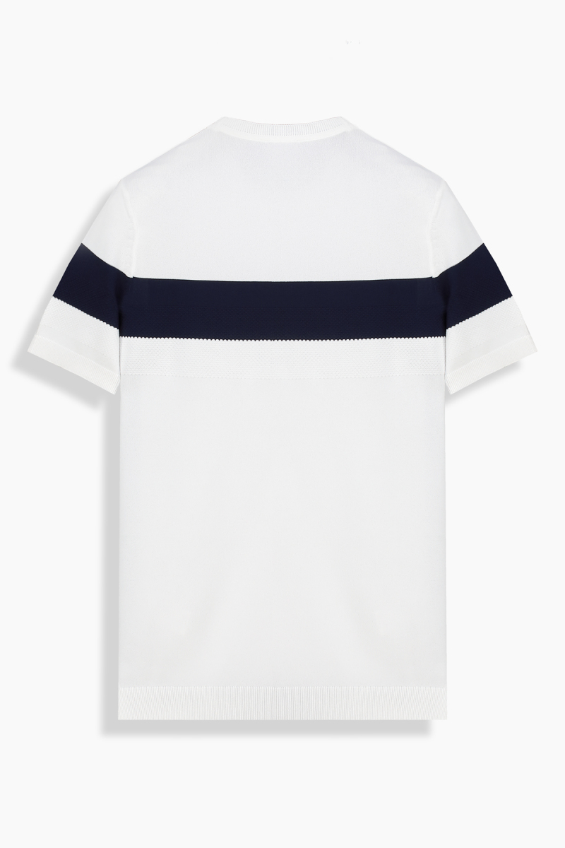 Bisiklet Yaka Ekru Triko Tişört - 2