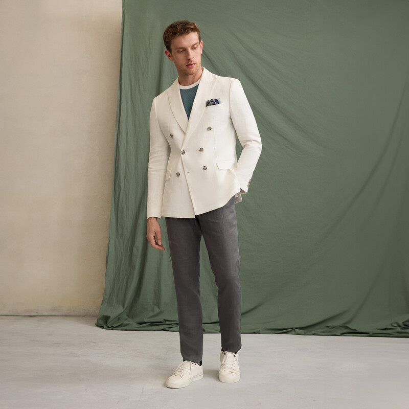 Bisiklet Yaka Kısa Kol Desenli Mint Yeşil Triko - INTERVIEW