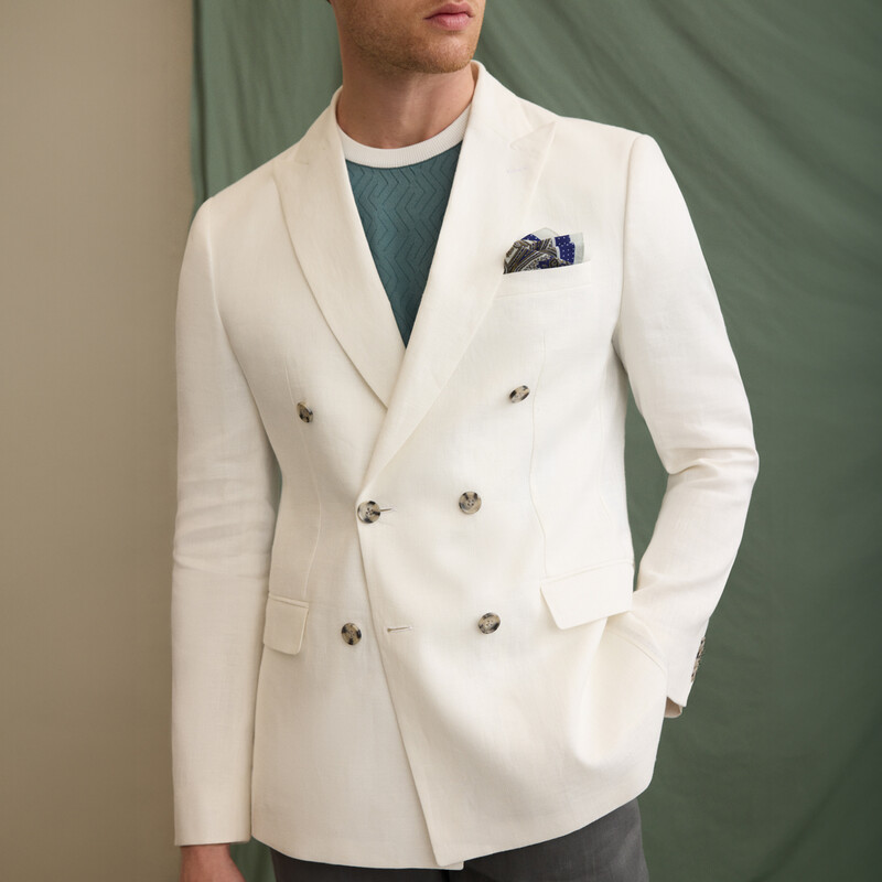 Bisiklet Yaka Kısa Kol Desenli Mint Yeşil Triko - INTERVIEW