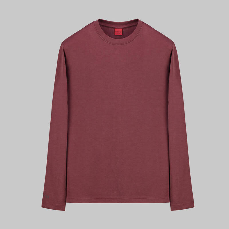 Bisiklet Yaka Bordo Sweatshirt - 1
