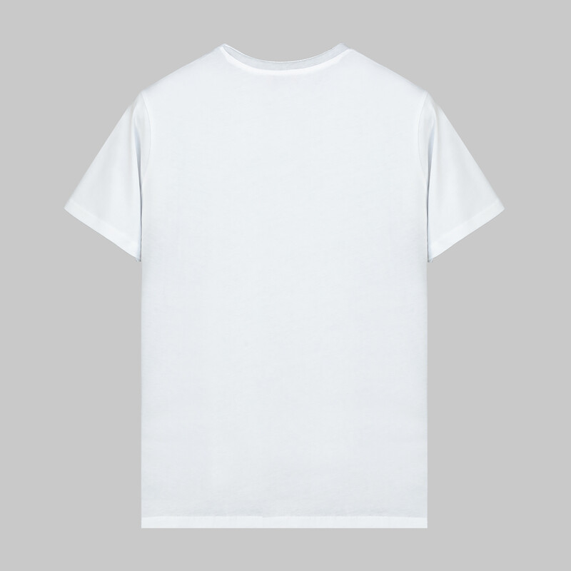 Bisiklet Yaka Baskılı Beyaz Tişört - INTERVIEW