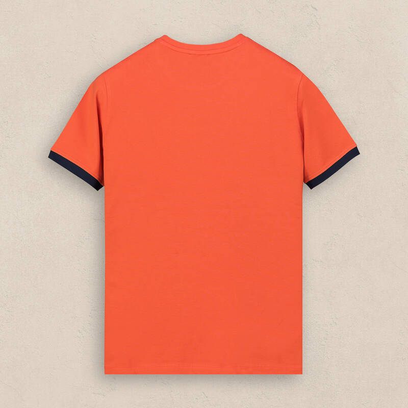 Bisiklet Yaka Erkek Turuncu Tişört - 4
