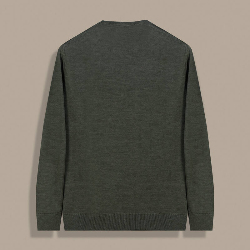 O Yaka Haki Triko Kazak - 2