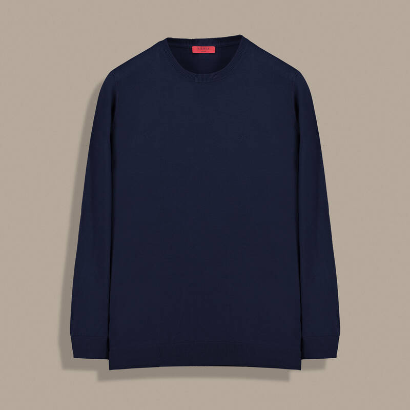 O Yaka Lacivert Triko Kazak - 1