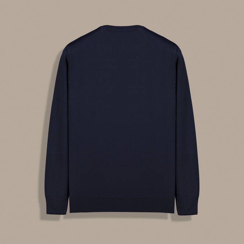 Bisiklet Yaka Lacivert Triko Kazak - 2