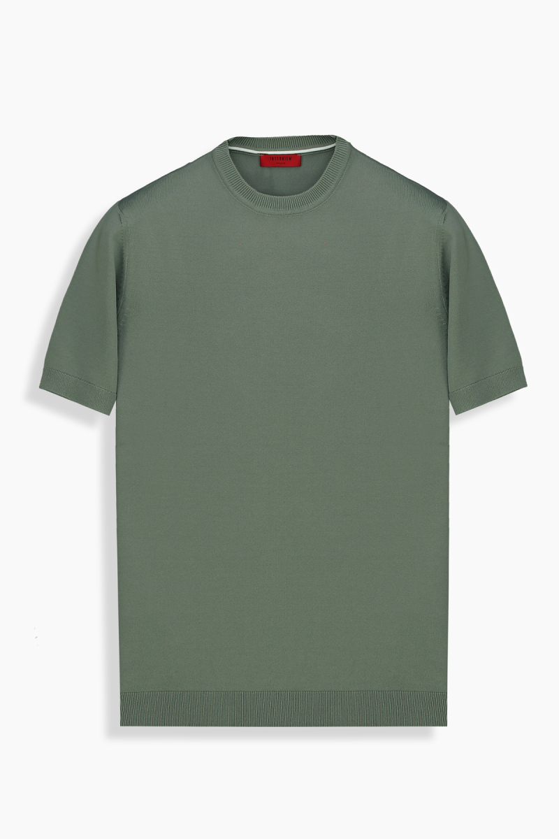 Bisiklet Yaka Relax Fit Mint Yeşili Tişört - 1