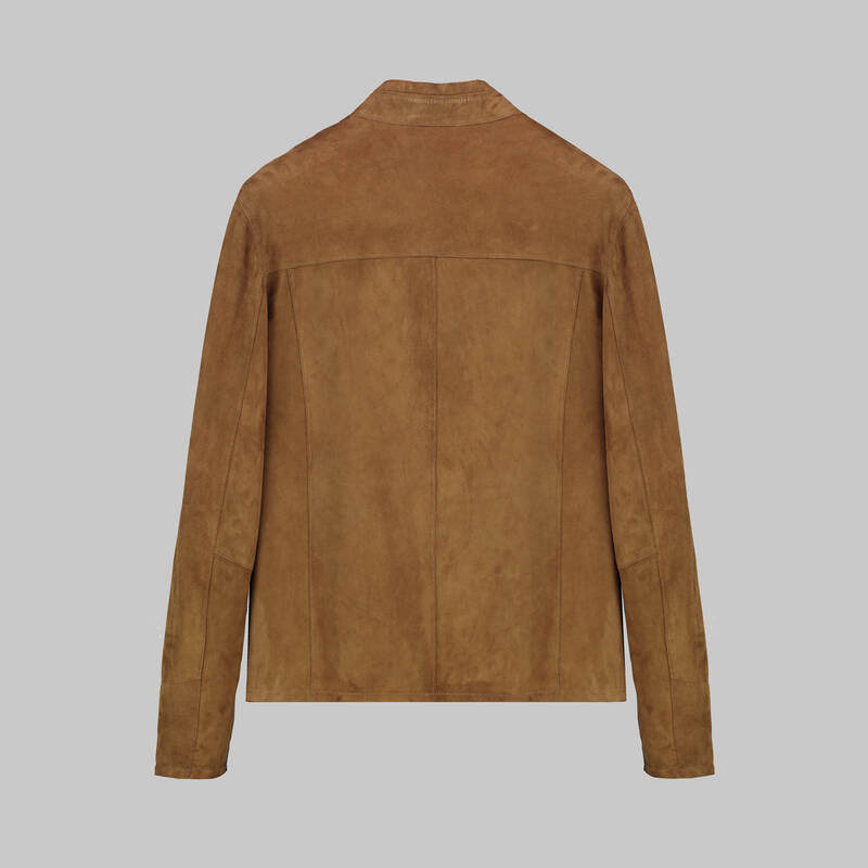 Çift Taraflı Süet Taba Deri Ceket - 2