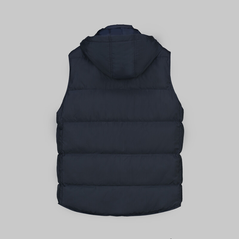 Çıkma Kapüşonlu Dolum Lacivert Yelek - INTERVIEW