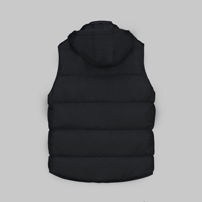 Çıkma Kapüşonlu Dolum Siyah Yelek - INTERVIEW