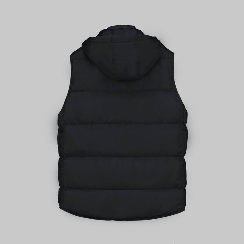 Çıkma Kapüşonlu Dolum Siyah Yelek - 2
