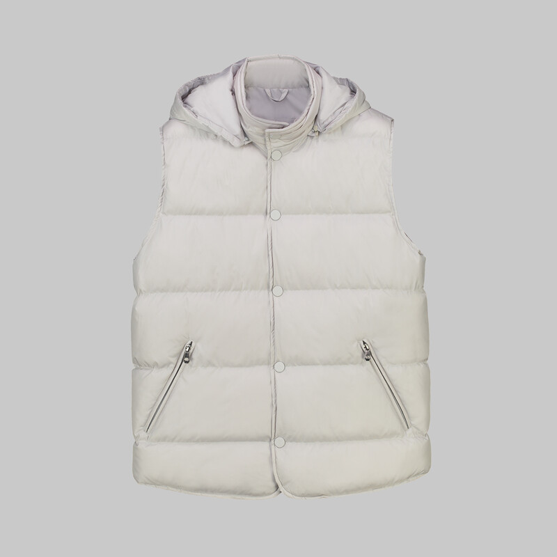 Çıkma Kapüşonlu Dolum Taş Rengi Yelek - INTERVIEW