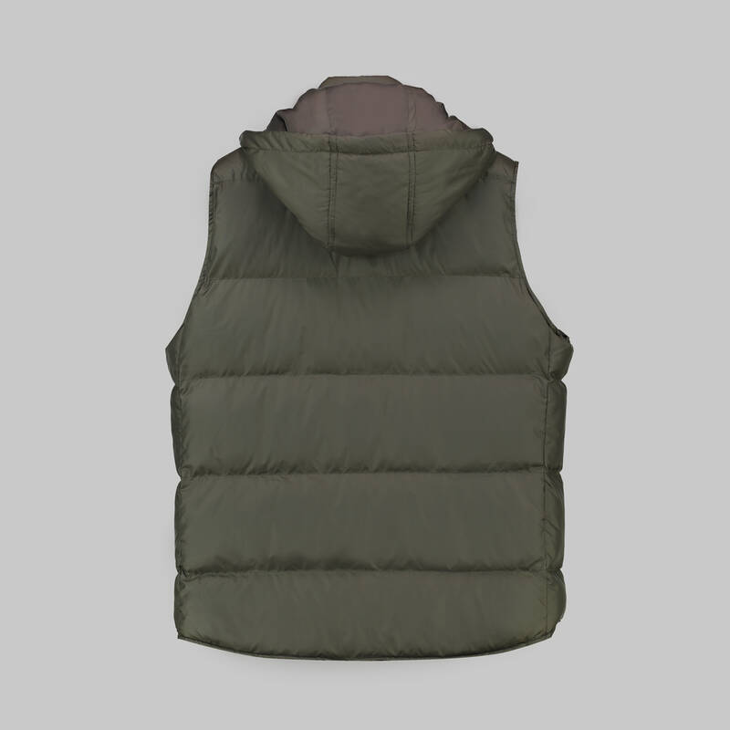 Çıkma Kapüşonlu Dolum Kahverengi Yelek - 2