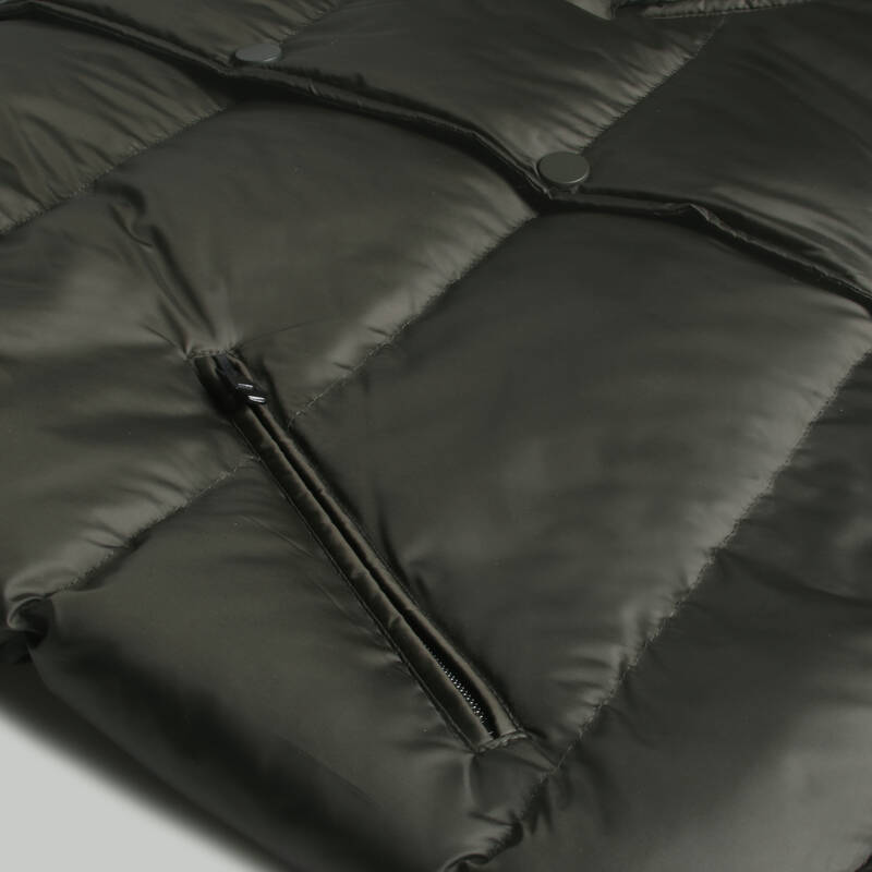 Çıkma Kapüşonlu Dolum Kahverengi Yelek - 3