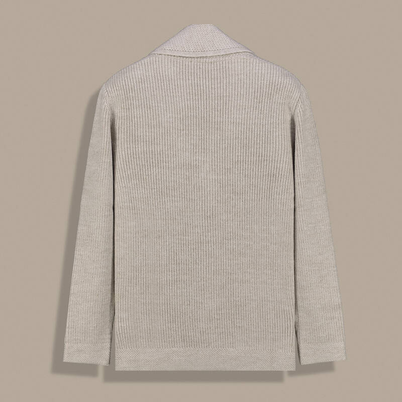 Düğmeli Bej Hırka - 2