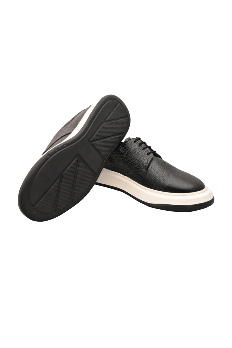 Erkek Eva Taban Siyah Ayakkabı - 5
