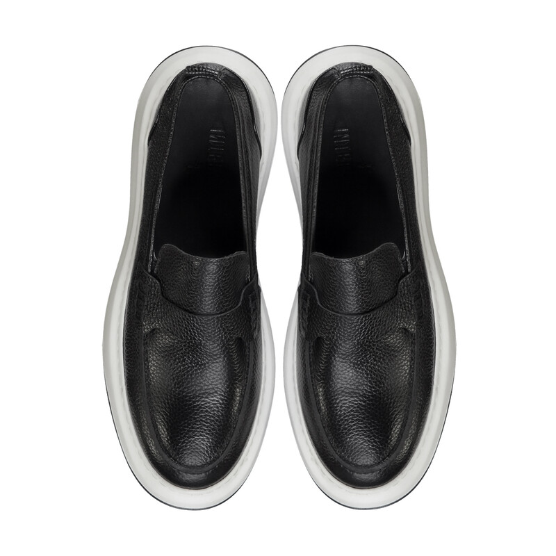 Eva Taban Deri Siyah Ayakkabı - INTERVIEW