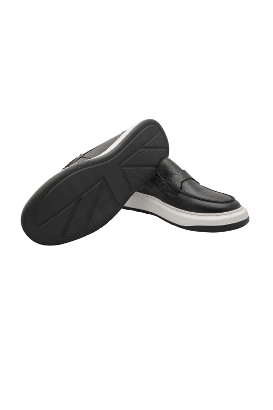 Eva Taban Deri Siyah Ayakkabı - INTERVIEW