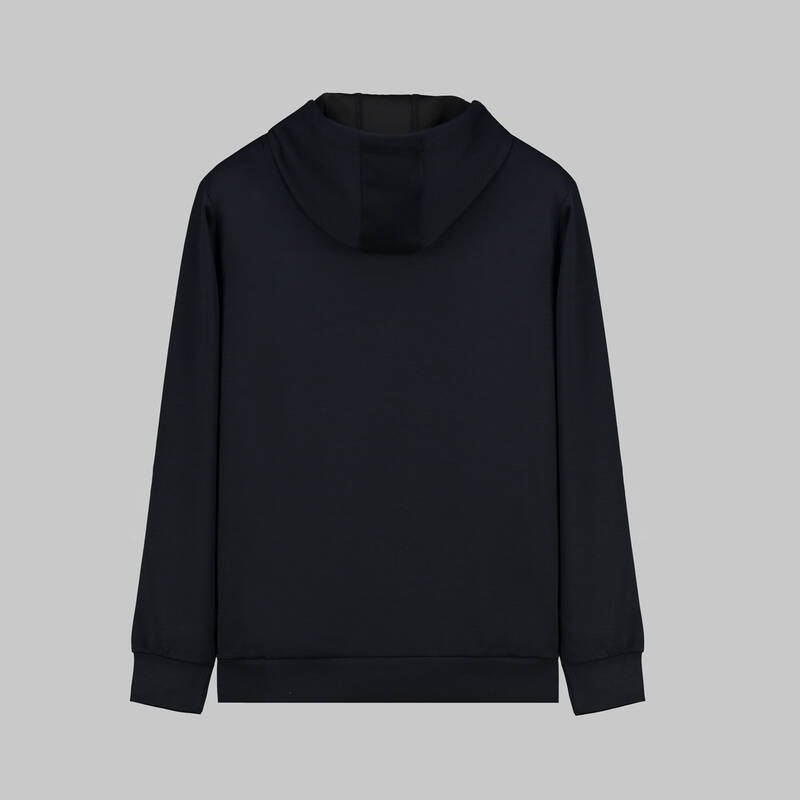 Kapüşonlu Fermuarlı Lacivert Sweatshirt - 2