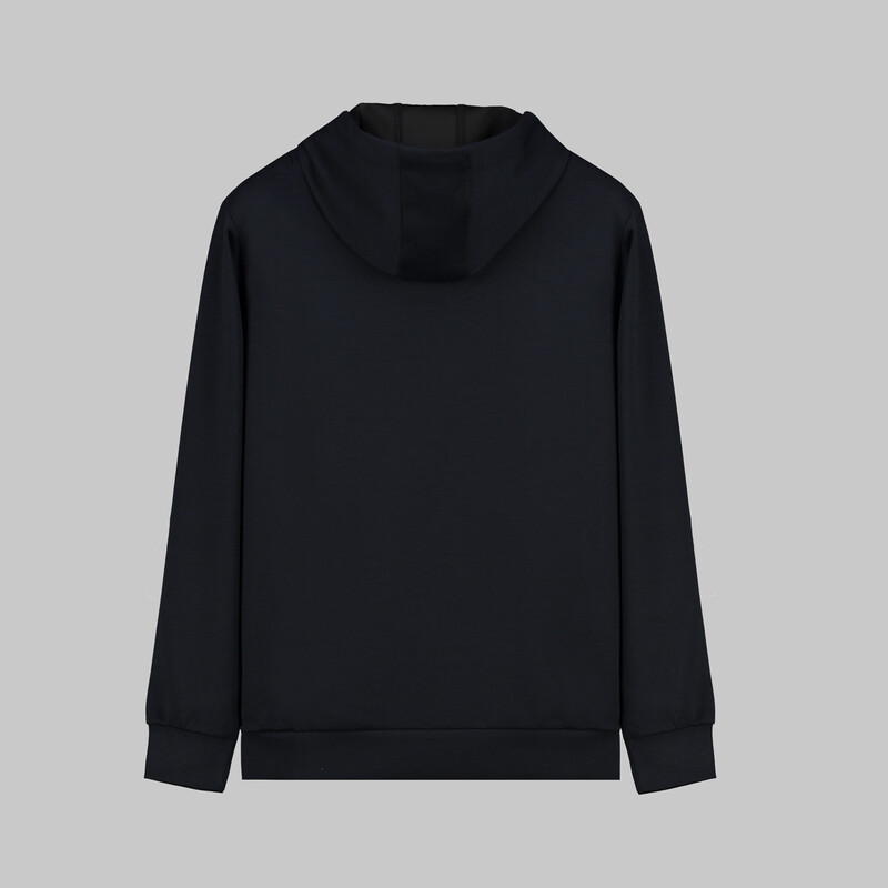 Kapüşonlu Fermuarlı Lacivert Sweatshirt - INTERVIEW